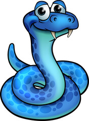 Fototapeta premium Cartoon Snake Character