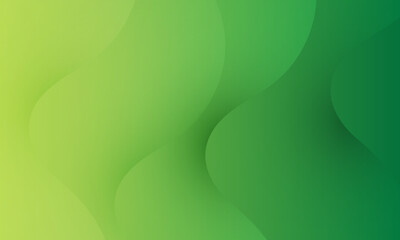 Abstract green wave background. Modern fluid shapes composition with trendy gradients. Vector illustration © BoBloob