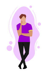 man is thinking pensively