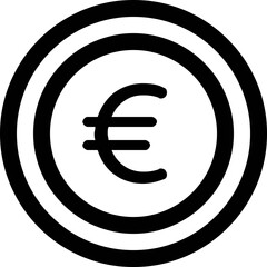 Euro Coin Vector Icon