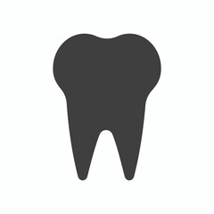 Vector tooth icon tooth logo black isolated on white. Dental logo Template vector illustration