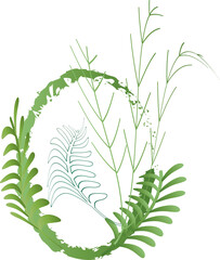 Flower leaf decoration wreath frame logo banner award art graphic design illustration png