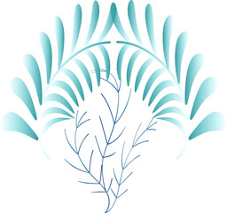 Flower leaf decoration wreath frame logo banner award art graphic design illustration png