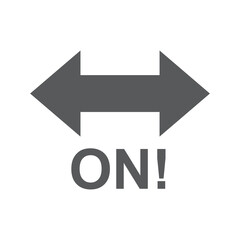 On! Arrow vector symbol left right