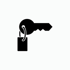 Key Icon. Lock Element Symbol - Vector. 