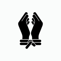 Kidnaping Icon. Abduction Sign. Arrested, Criminal Symbol - Vector.    