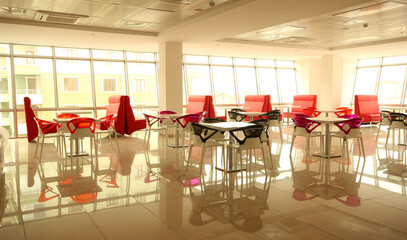 cafeteria section of a business center