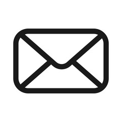 e-mail or mail line icon. Email envelope, letter illustration