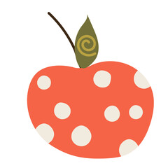 apple in doodle style isolated vector