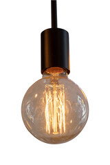 Vintage lightbulb isolated for object. retro technology