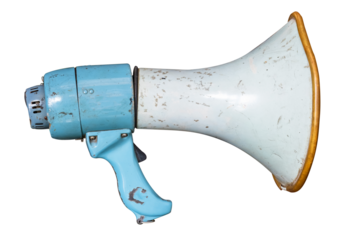 vintage megaphone bullhorn isolated for object.