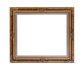 Vintage picture frame isolated for object.