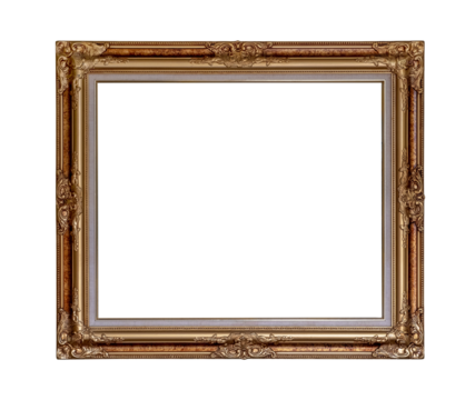 Vintage picture frame isolated for object.