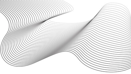 Abstract lines waves curved outline