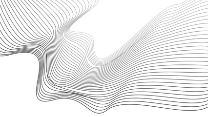 Abstract lines waves curved outline