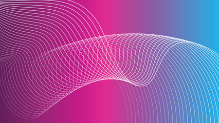 Abstract  geometric wavy tech technology fluid twisted lines gradient background