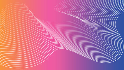 Abstract  geometric wavy tech technology fluid twisted lines gradient background