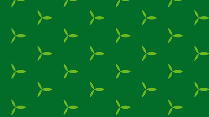 abstract flower leaf fabric green seamless design pattern