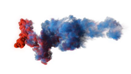 Colorful smoke, powder. PNG alpha channel