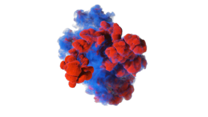 Colorful smoke, powder. PNG alpha channel