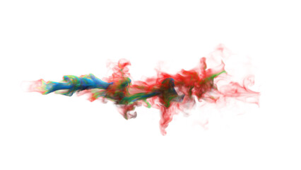 Colorful smoke, powder. PNG alpha channel