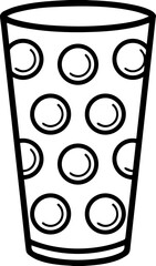 Dubbeglas Clipart isolated in transparent PNG