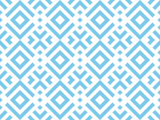 Abstract geometric pattern. A seamless vector background. White and blue ornament. Graphic modern pattern. Simple lattice graphic design