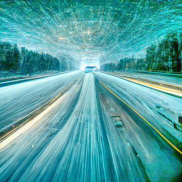 futuristic superhighway on the internet 