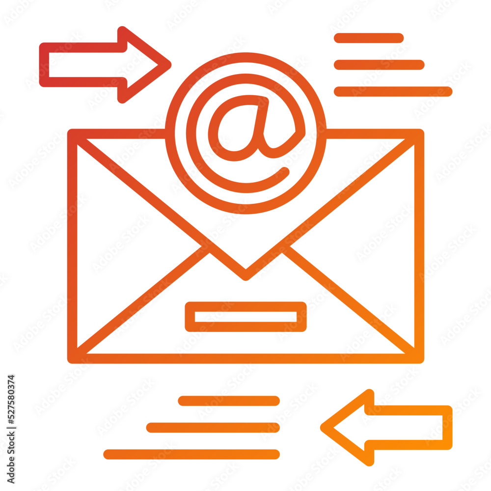 Sticker email transfer icon style