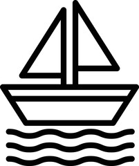 Boat Vector Icon Design Illustration