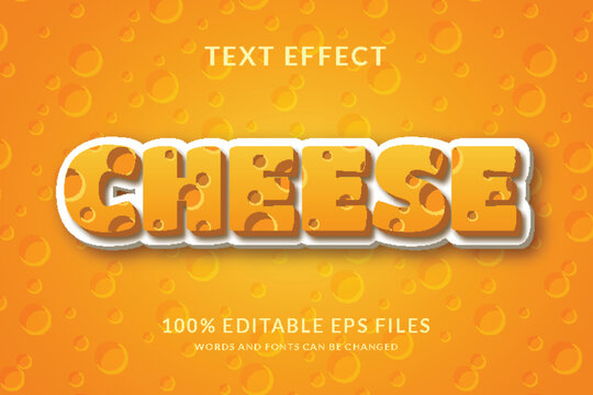 cheese editable text effect design