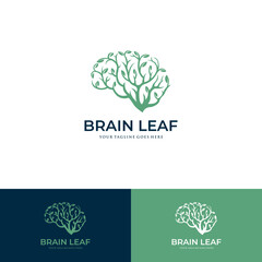tree brain logo concept. human mind, growth , innovation, thinking, symbol stock illustration.