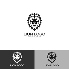 Vector illustration of a lion logo, emblem design.