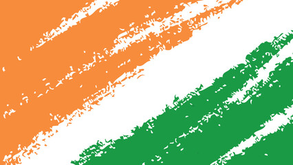 Indian flag color orange white green independence freedom concept brush stroke republic day background wallpaper backdrop 
