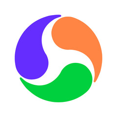 triskelion tri rotation logo symbol icon design