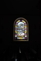 stained glass window in Belle Ile en Mer 