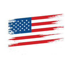 Flag of USA. American flag painted.