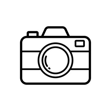 camera icon vector design template in white background