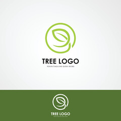 modern leaf logo template