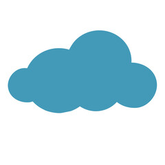 Cloud. Data saving cloud. Blue sky.