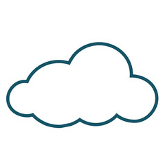 Cloud. Data saving cloud. Blue sky.