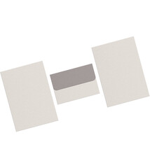 A4 paper with envelope mockup