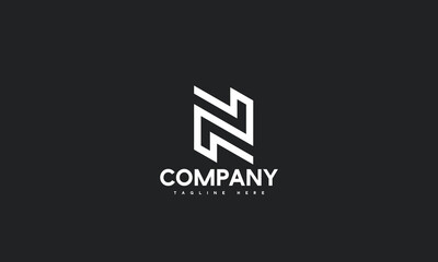 minimal letter N logo template