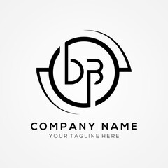 Obraz premium letter DB Logo Design Vector Template. Initial Black Letter Design DB Vector Illustration With White Background.