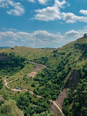 Fototapeta premium Road winds through the hills of the Tsalka, Georgia