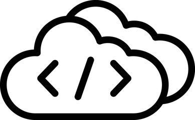 Cloud coding Vector Icon Design Illustration
