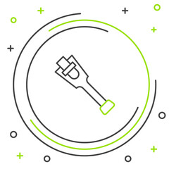 Line Prosthesis leg icon isolated on white background. Futuristic concept of bionic leg, robotic mechanical leg. Colorful outline concept. Vector