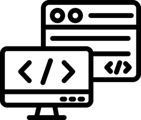 Backend Vector Icon Design Illustration