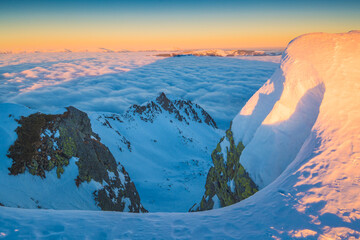 Marmaros mountain ridge at winter - 527591365