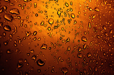 water drops on glass